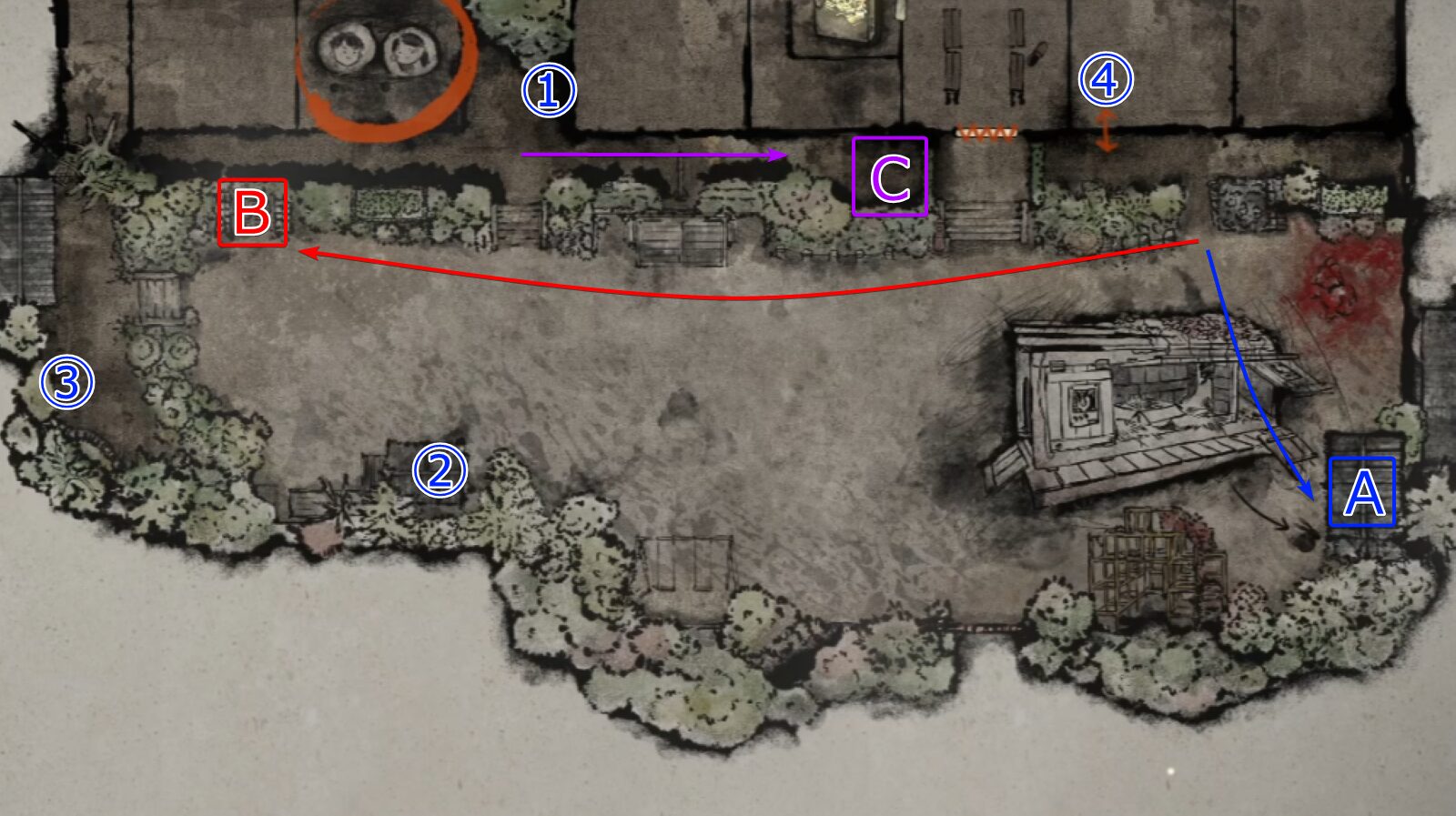 戎ヶ丘中学校の攻略マップ2