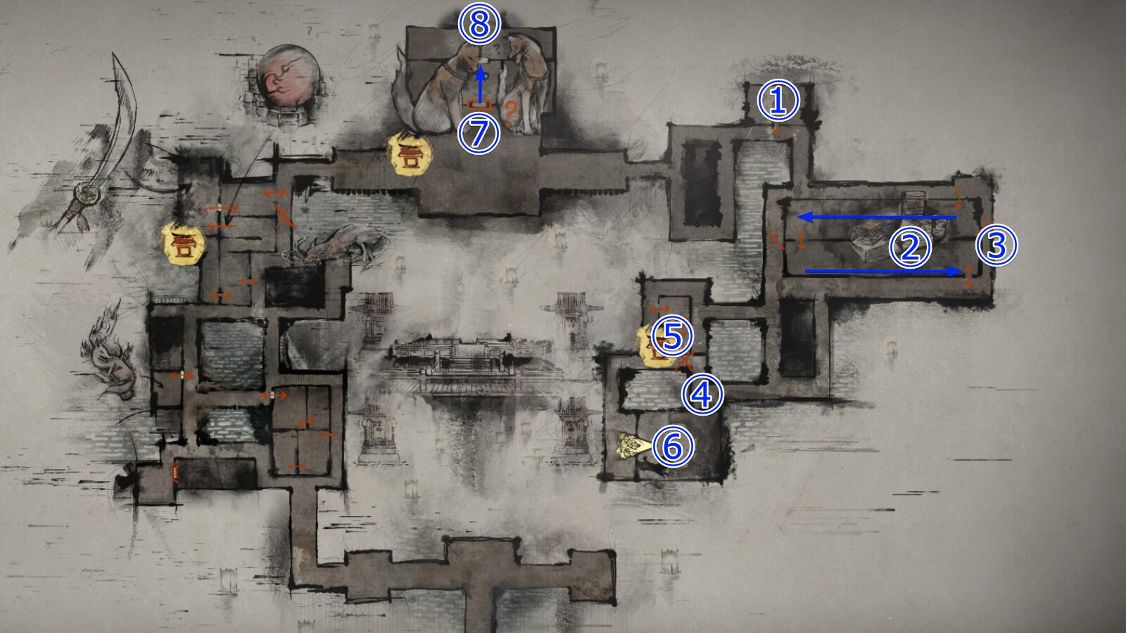 廻廊（難関）の攻略マップ2